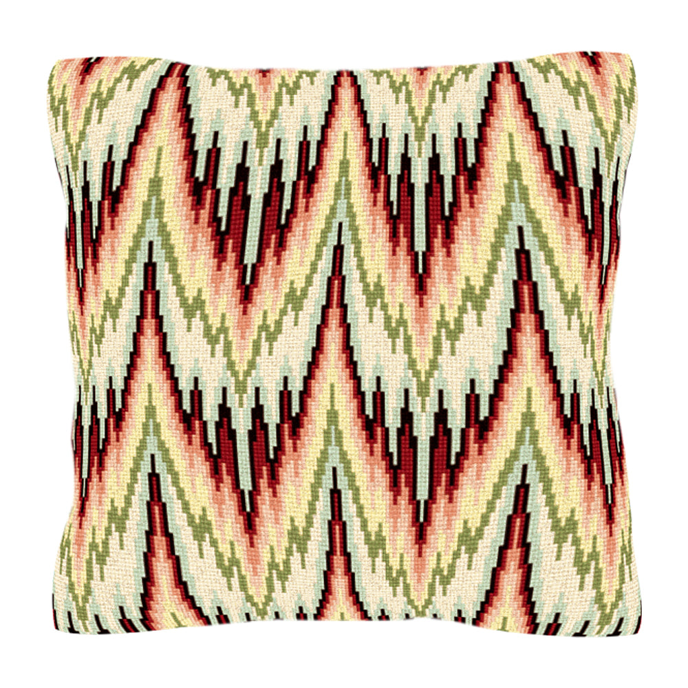 Bargello (Peach) Cushion Tapestry Kit