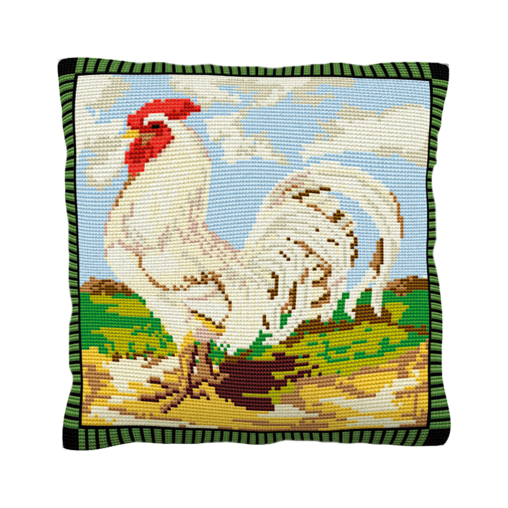 White Dorking Cushion Tapestry Kit