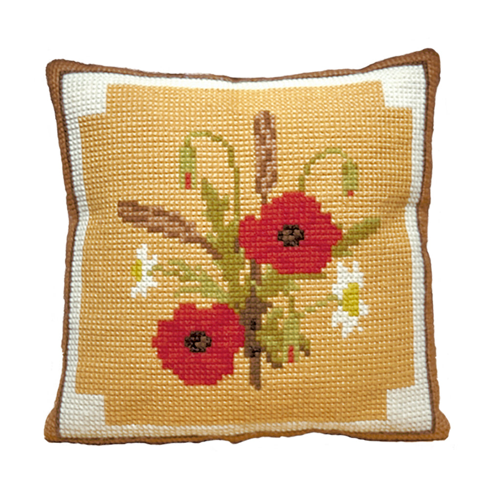 Poppies Cushion Tapestry Kit
