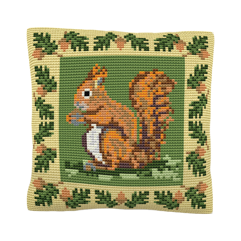 Red Squirrel Cushion Tapestry Kit