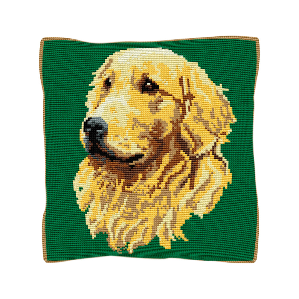 Golden Retriever Cushion Tapestry Kit