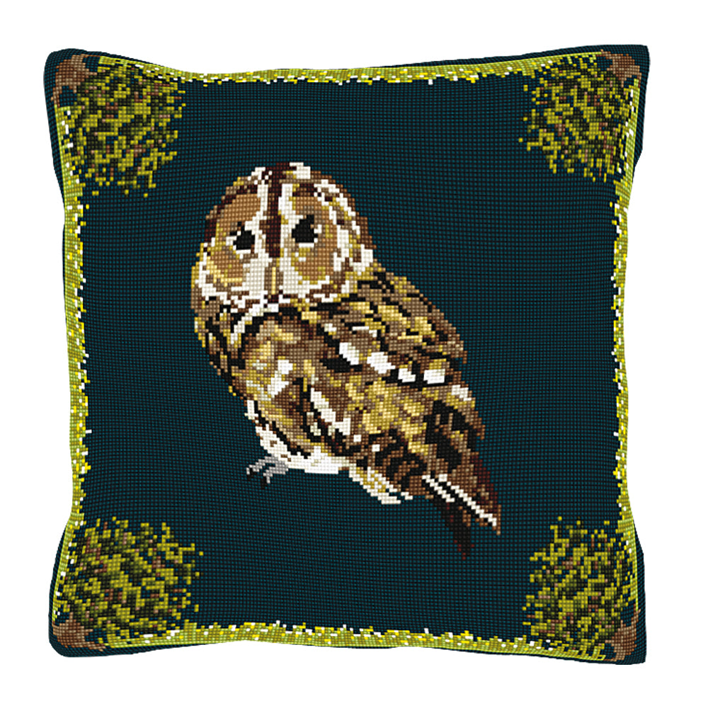 Tawny Owl Cushion Tapestry Kit