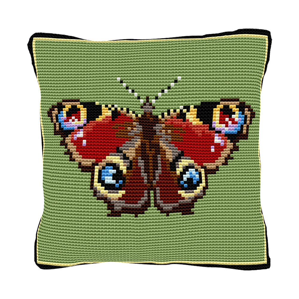 Peacock Butterfly Cushion Tapestry Kit