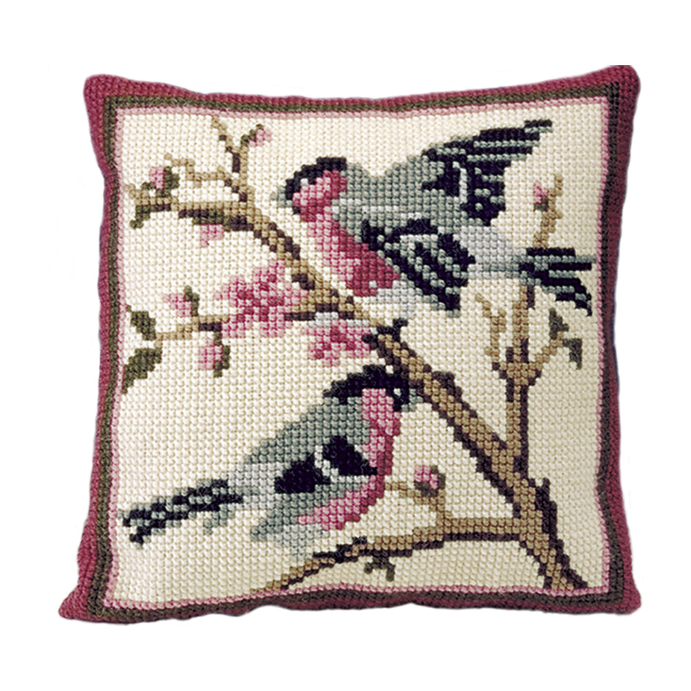 Bullfinches Cushion Tapestry Kit