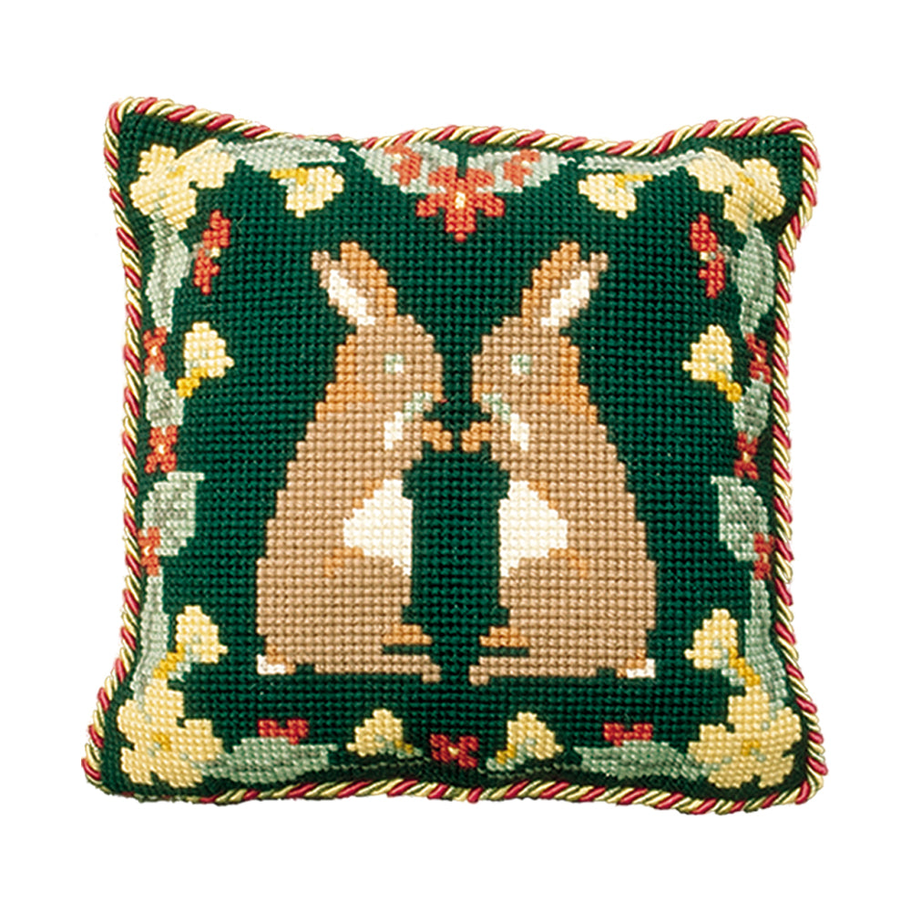 Whispering Rabbits Cushion Tapestry Kit