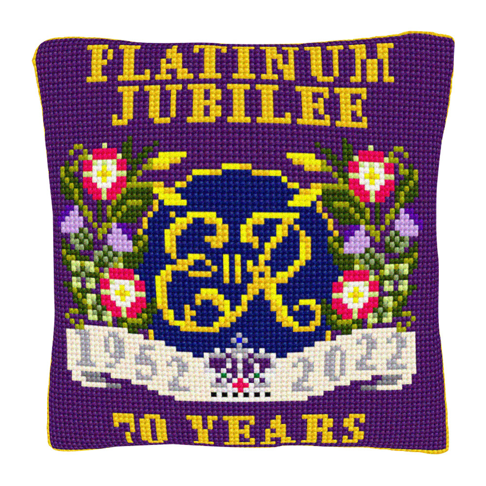 Floral Platinum Jubilee Cushion Tapestry Kit