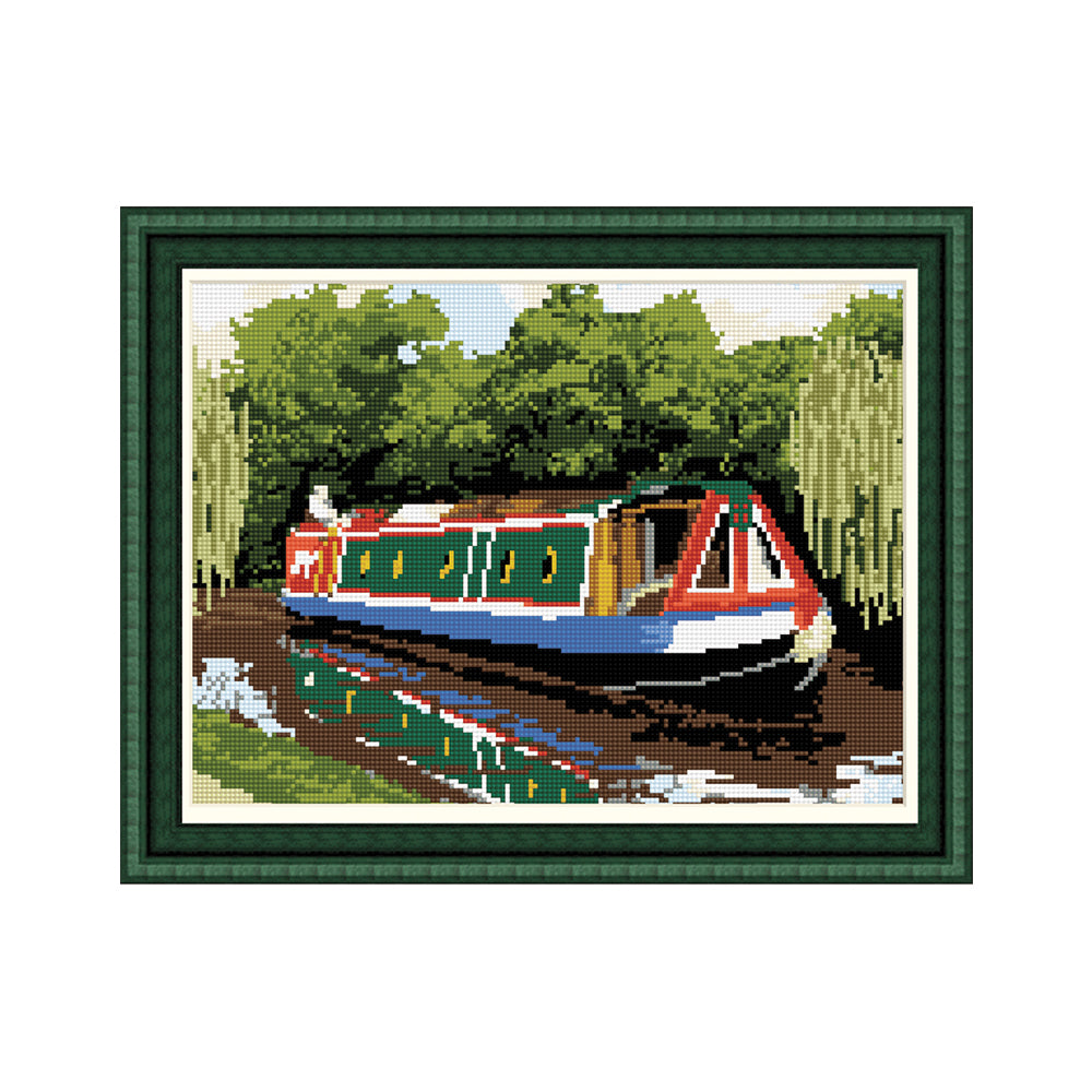 Canal Boat Tapestry Picture Kit